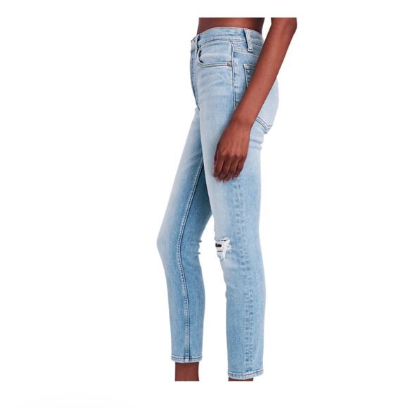 Re/Done Denim 90’s High Rise Ankle Crop Jeans Size 24 - Picture 3 of 16